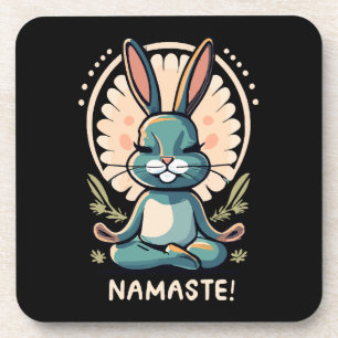 Namaste Hase Yoga Kaninchen Meditation Getränkeuntersetzer
