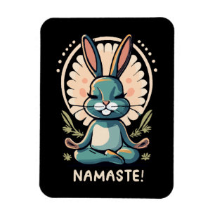 Namaste Hase Yoga Kaninchen Meditation Magnet