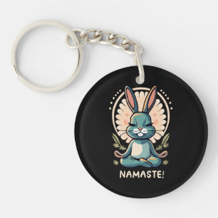 Namaste Hase Yoga Kaninchen Meditation Schlüsselanhänger