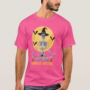 Namaste Hexen Halloween Yoga Pose Skeleton Medit T-Shirt