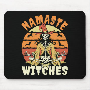 Namaste Hexen Skeleton Halloween Yoga Mousepad