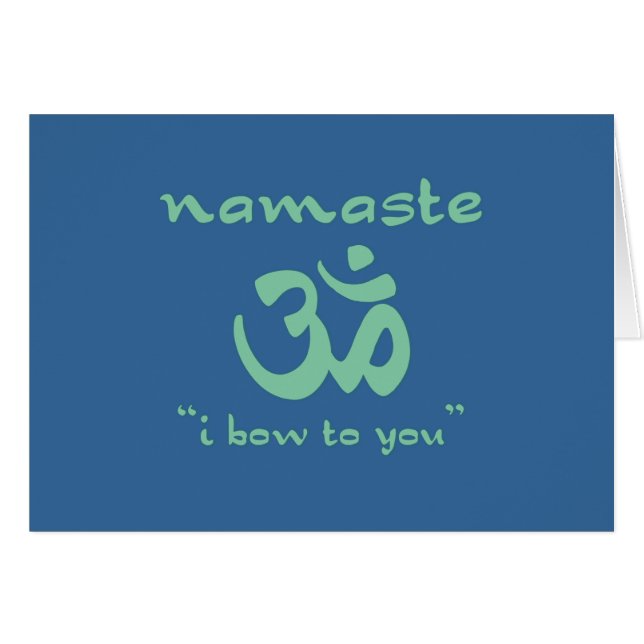 Namaste - I bow to you (in green) (Vorderseite (Horizontal))