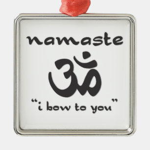 Namaste - I Bow To You Silbernes Ornament