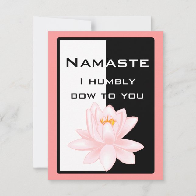 Namaste - Ich beuge mich demütig vor Ihnen Einladung (Vorderseite)