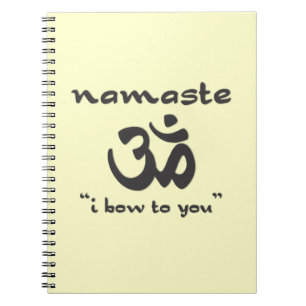 Namaste - Ich beuge mich euch (in schwarz) Notizblock