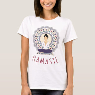 Namaste in der Lotos-Pose - Yoga Asana Frauen-T - T-Shirt