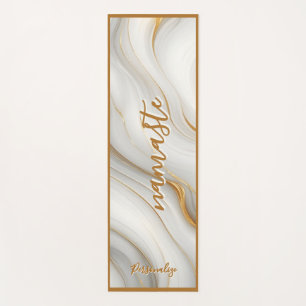 Namaste in Gold – Personalisierte Marmor-Zen Yogamatte