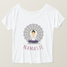 Namaste in Lotus Pose - T-shirt femme Yoga Asana