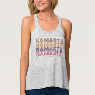 Namaste Inline Yoga mit dynamischem mehrfarbigem T Tank Top