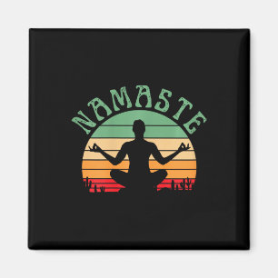 Namaste Kaninchen mit Mandala Lustige Yoga-Meditat Magnet