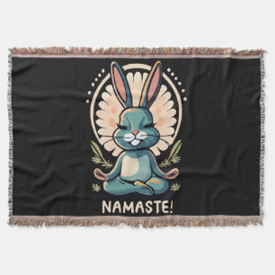 Namaste-Kaninchen Yoga-Hase Meditation Decke