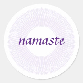 Namaste Kleine Umlaufaufkleber Runder Aufkleber