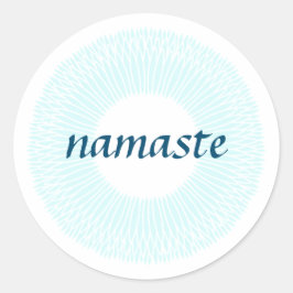 Namaste Kleine Umlaufaufkleber Runder Aufkleber