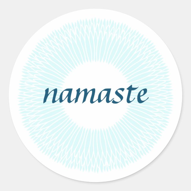 Namaste Kleine Umlaufaufkleber Runder Aufkleber (Vorderseite)