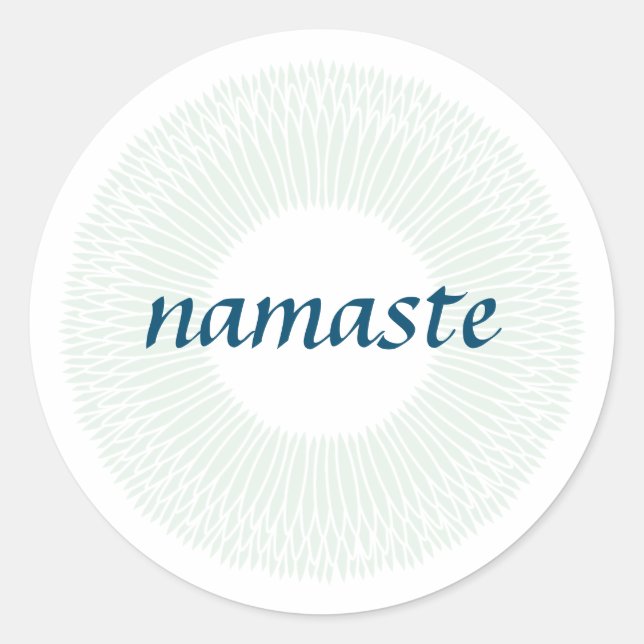 Namaste Kleine Umlaufaufkleber Runder Aufkleber (Vorderseite)