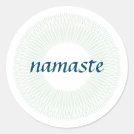 Namaste Kleine Umlaufaufkleber Runder Aufkleber