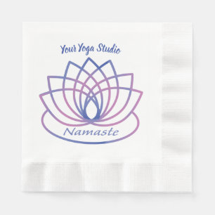 Namaste Lila und Rosa Lotus-Blume Serviette