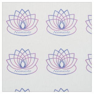 Namaste Lila und Rosa Lotus-Blume Stoff