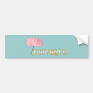 Namaste Lotus Autoaufkleber