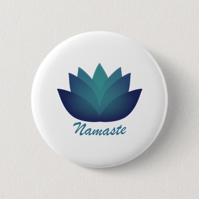 Namaste Lotus-Blume Button (Vorderseite)