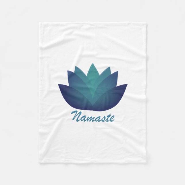 Namaste Lotus-Blume Fleecedecke (Vorderseite)