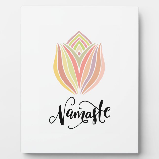 Namaste Lotus Blume Fotoplatte (Vorderseite)