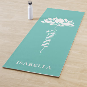 Namaste Lotus Blume Moderner Aquamariner Individue Yogamatte