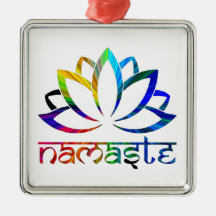 Namaste, Lotus-Blume, Regenbogen, spirituelle Orna