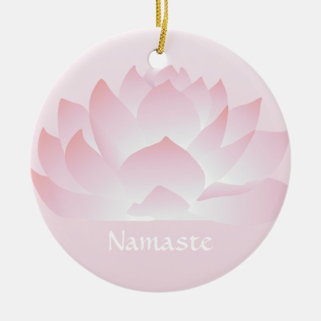 Namaste Lotus Blume Rosa Ornament (Vorne)