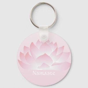 Namaste Lotus Blume Rosa Schlüsselanhänger