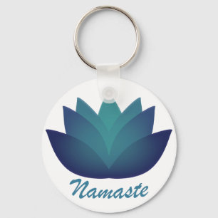 Namaste Lotus-Blume Schlüsselanhänger