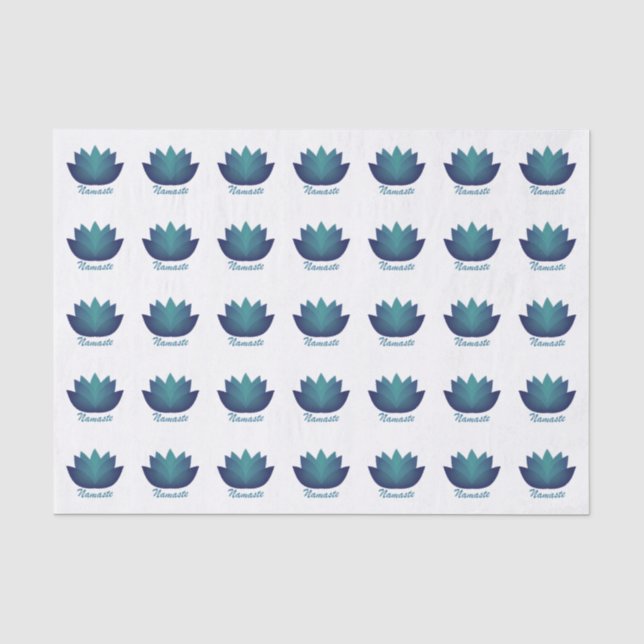 Namaste Lotus-Blume Seidenpapier (Vorderseite)