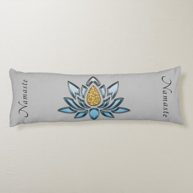 Namaste Lotus Blume Zen Yoga Medizin Seitenschläferkissen (Rückseite)