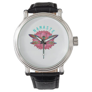 Namaste Lotus Dragonfly Yoga Armbanduhr