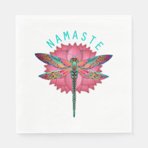 Namaste Lotus Dragonfly Yoga Serviette