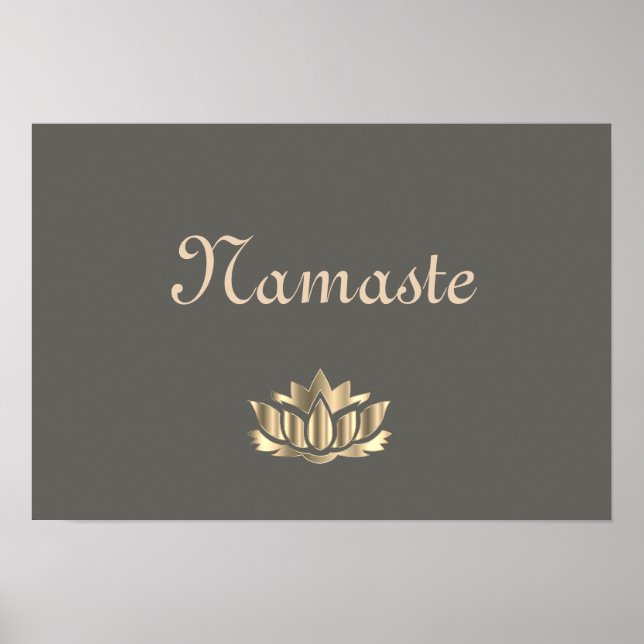 Namaste Lotus Flower Poster (Vorne)