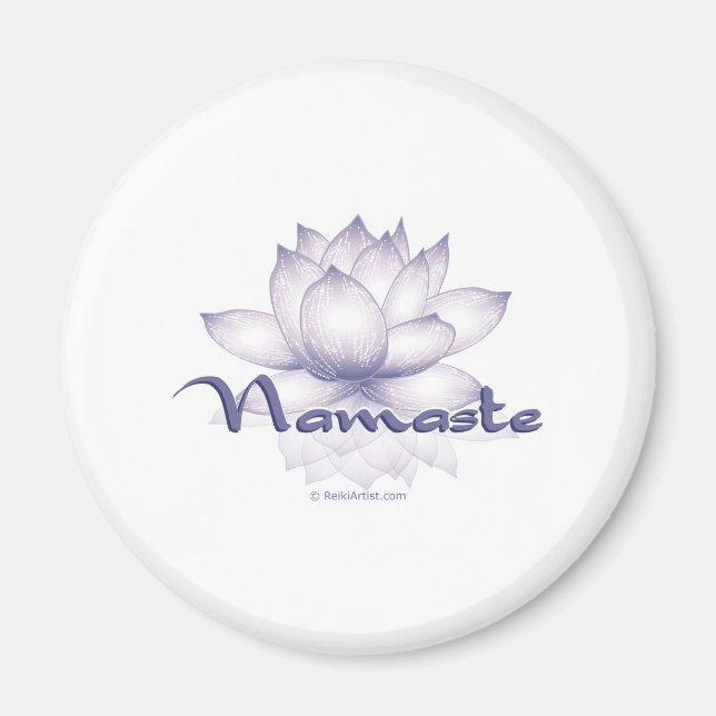 Namaste Lotus Lavender Magnet (Vorne)
