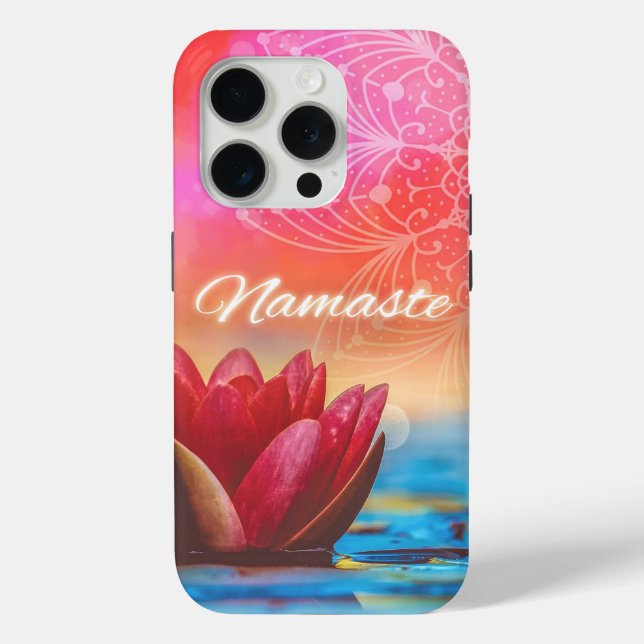 Namaste Lotus & Mandala Case-Mate iPhone Hülle (Rückseite)