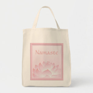 Namaste Lotus Pink Blume Design Custom Totbeutel Tragetasche