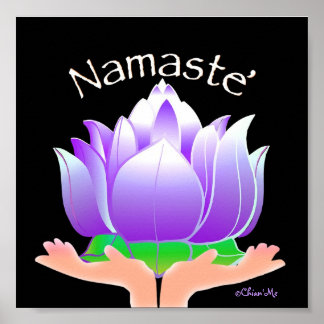 Namaste' Lotus Poster