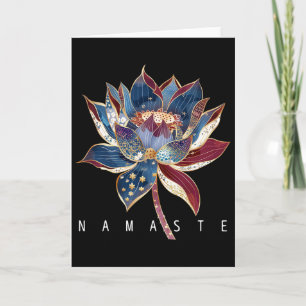 Namaste Lotusblume Zen Buddhismus Yogi Buddhist Bu Karte
