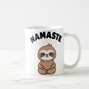 Namaste Lustiges Niedliches Faultier Kawaii Yoga F Kaffeetasse