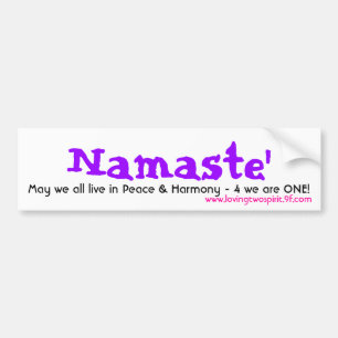 Namaste', Mai alle leben wir im besonders Autoaufkleber