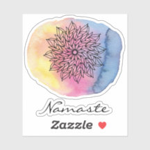 *~* Namaste Mandala Abstrakte Aquarellaufkleber
