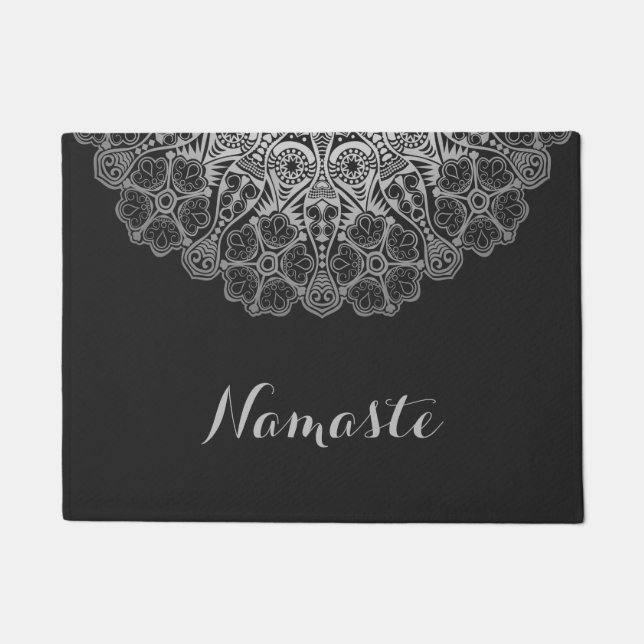 Namaste Mandala Doormat | Zen Entryway Mat Fußmatte (Vorderseite)