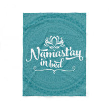Namaste Mandala Funny Quote Fleece Blanket