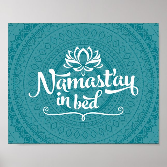 Namaste Mandala Funny Zitat KUSTOMIZABLE Poster (Vorne)