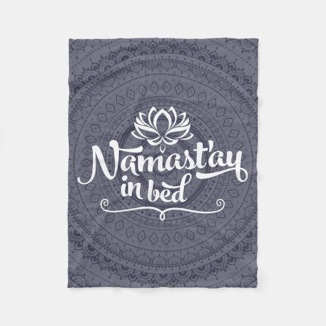 Namaste Mandala-lustige Zitat-Fleece-Decke Fleecedecke (Vorderseite)