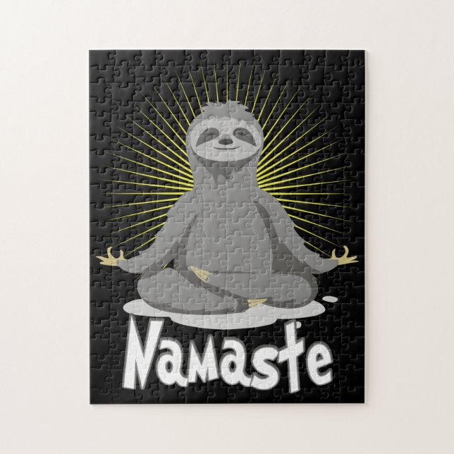 Namaste Meditating Yoga Sloth (Vertikal)