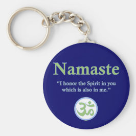Namaste - mit Zitat und Om-Symbol Schlüsselanhänger